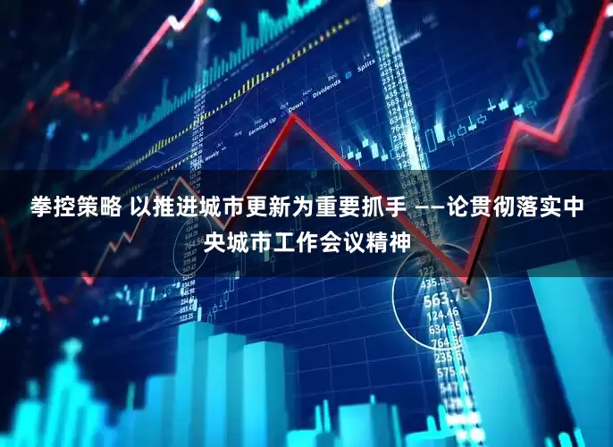 拳控策略 以推进城市更新为重要抓手 ——论贯彻落实中央城市工作会议精神